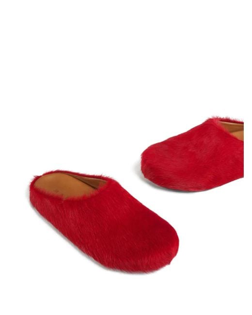 Marni Red Slippers Fussbet Sabot for men