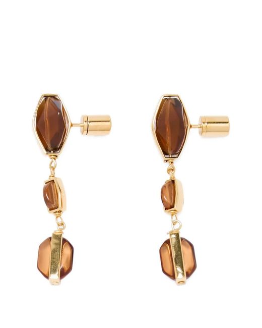 Jil Sander White Drop Earrings