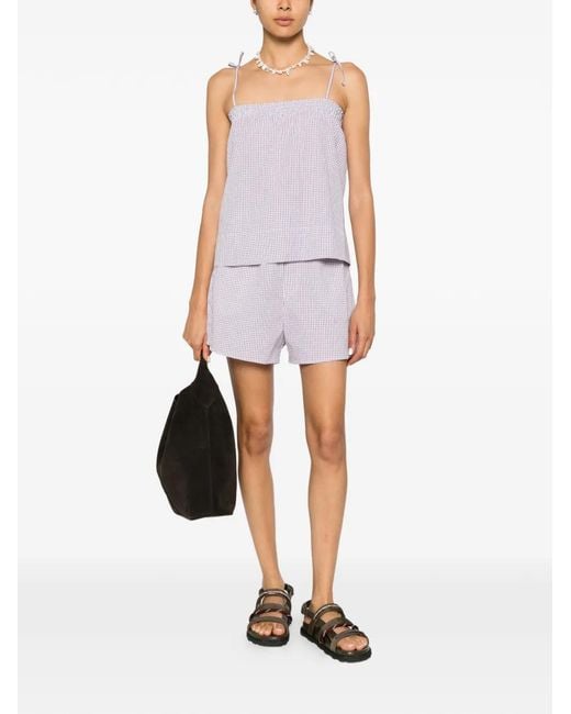 A.P.C. Purple Checked Top