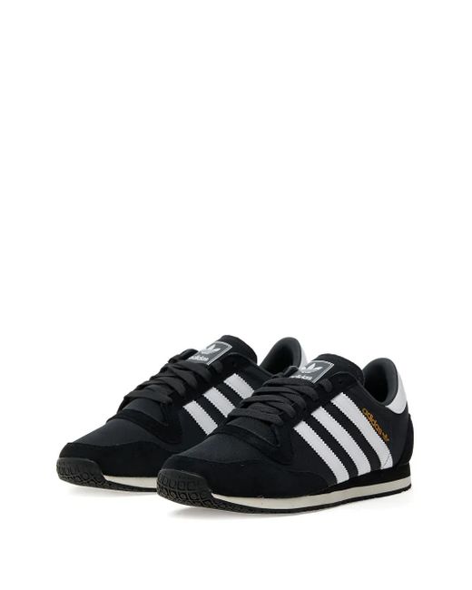 Adidas Black Galaxy Og 3-Stripes Suede Sneakers for men