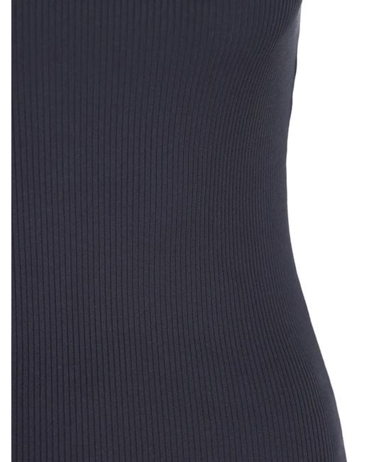 Brunello Cucinelli Blue Ribbed-Knit Tank Top
