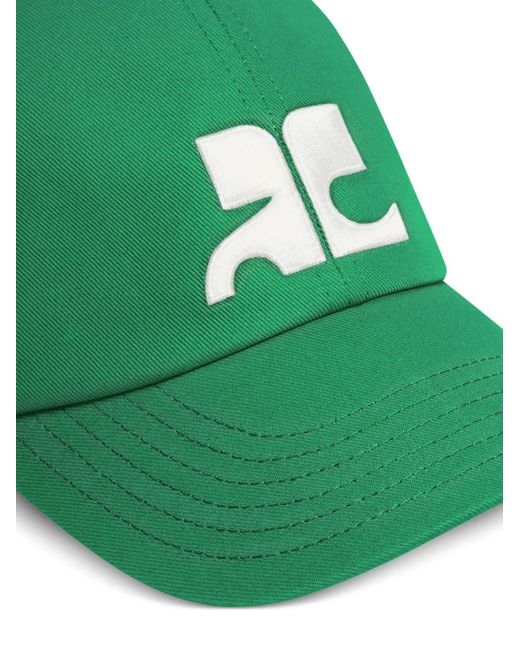 Courreges Green Ac Baseballkappe Mit Logo-Patch