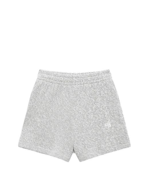Anine Bing White Short Kam Monogrammé