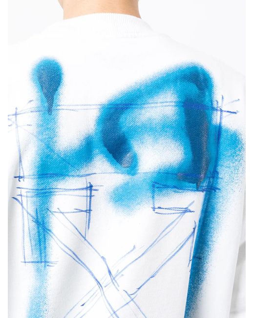Off-White c/o Virgil Abloh White Spray Marker Arrows Sweatshirt for men