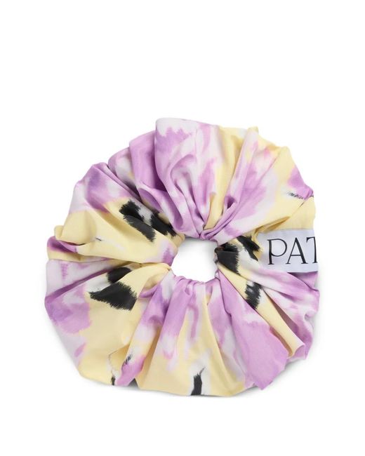 Patou Pink Logo-Patch Scrunchie
