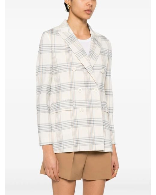 Circolo 1901 White Checked Blazer