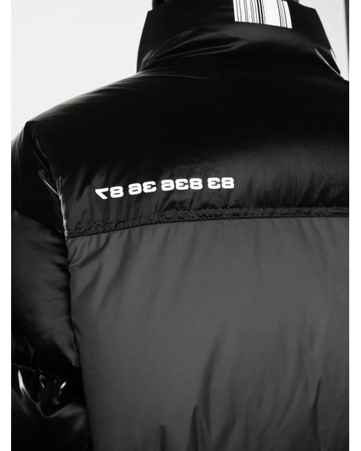VTMNTS Black Two-Tone Feather-Down Jacket for men