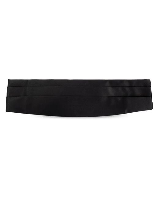 Giorgio Armani Black Adjustable Silk Cummerbund for men