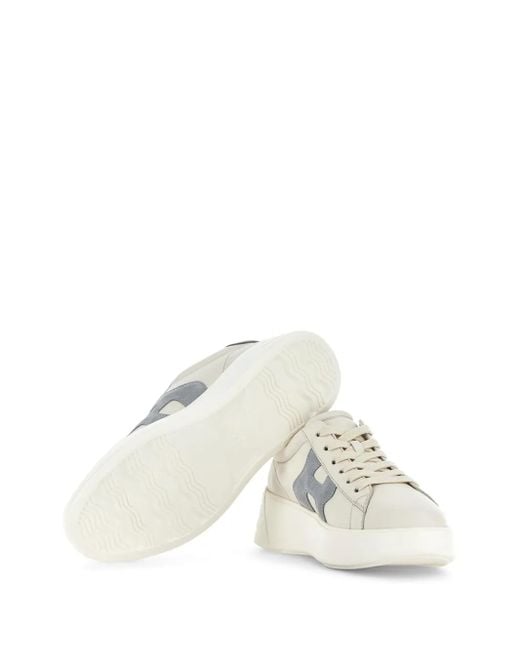 Hogan White Rebel Leather Sneakers