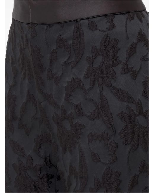 Alexis Black Jacquard Flared Trousers