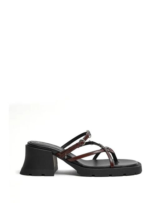 Miista White Ring-Embellished Multi-Strap Sandals