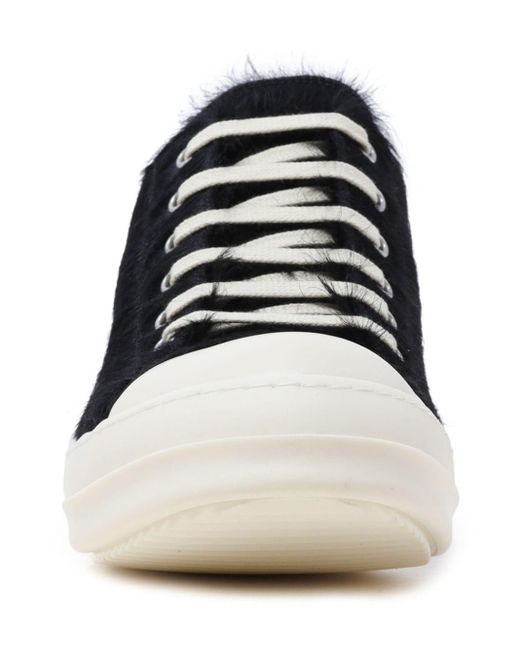 Rick Owens Black Low Lace-up Sneakers for men