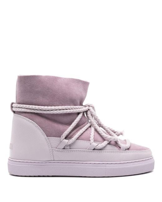 Inuikii Purple Classic Suede Ankle Boots