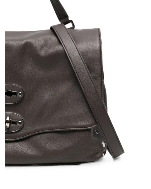 Zanellato Black Small Postina Saeta Tote Bag