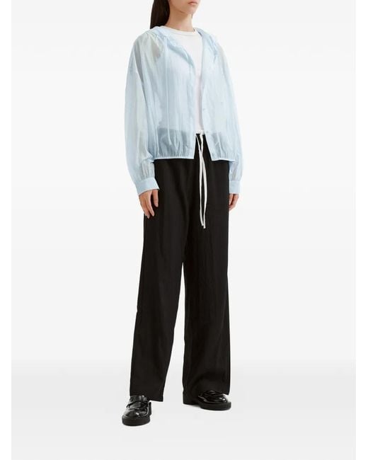 B+ AB Blue Drawstring-Hood Lightweight Jacket