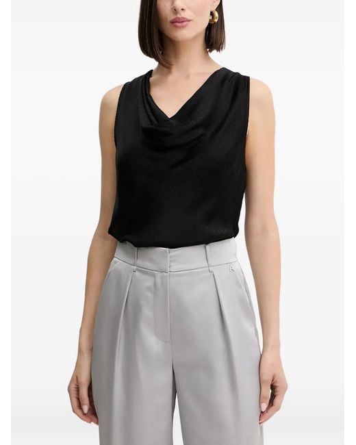 Twinset Black Cowl-Neck Top