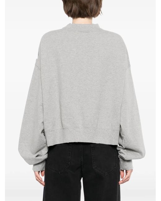Maison Mihara Yasuhiro White Tucked Tape-Detail Sweater