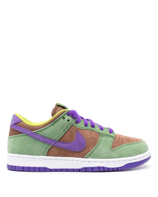 Nike Green Dunk Panelled Sneakers