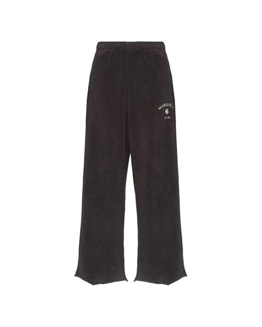 MM6 by Maison Margiela Black Pantalon De Jogging En Coton for men