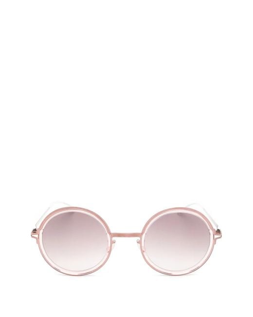 Mykita Pink Monroe Round-Frame Sunglasses