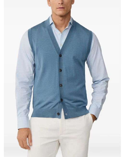 Chaleco Con Logo Bordado Hackett de hombre de color Blue
