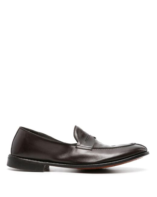 Alberto Fasciani Brown Homer Leather Loafers for men