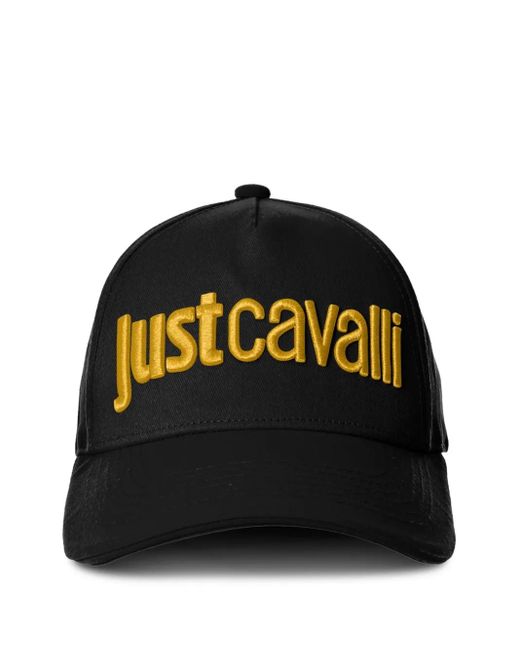 Just Cavalli Black Logo-Embroidered Cap for men