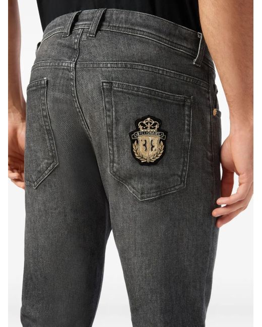 Billionaire Gray Straight-Leg Jeans for men