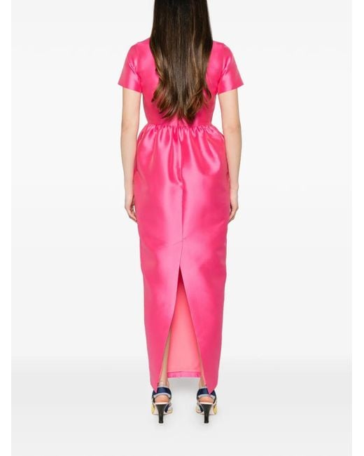 BERNADETTE Pink Lexi Gathered-Waist Dress