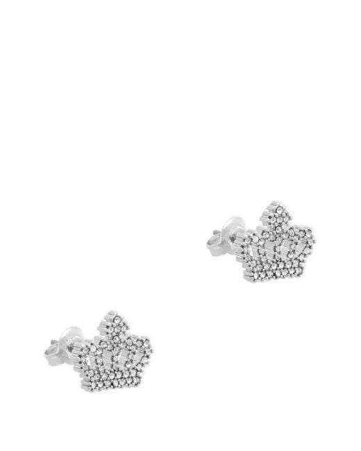 Juicy Couture White Crown Earrings