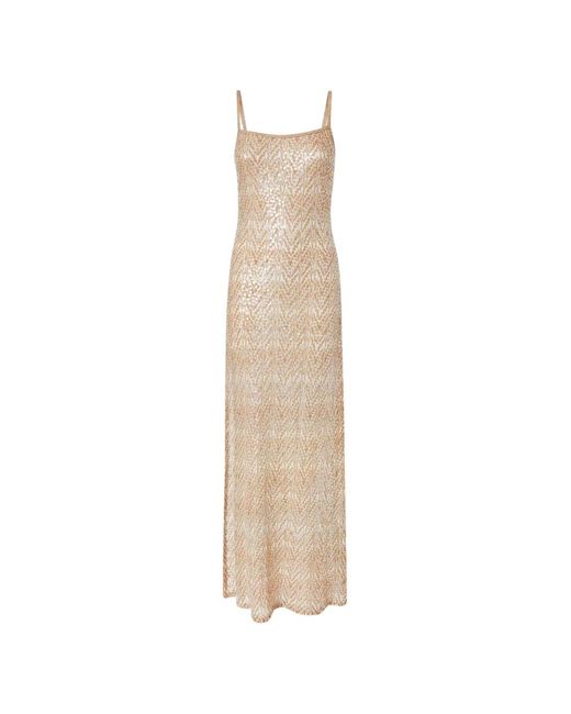 Missoni Women's White Sequin Split Maxi Beach Dress