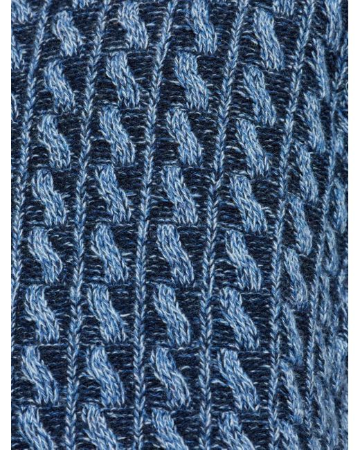 Etro Blue Wool Sweater With A Crew Neck for men