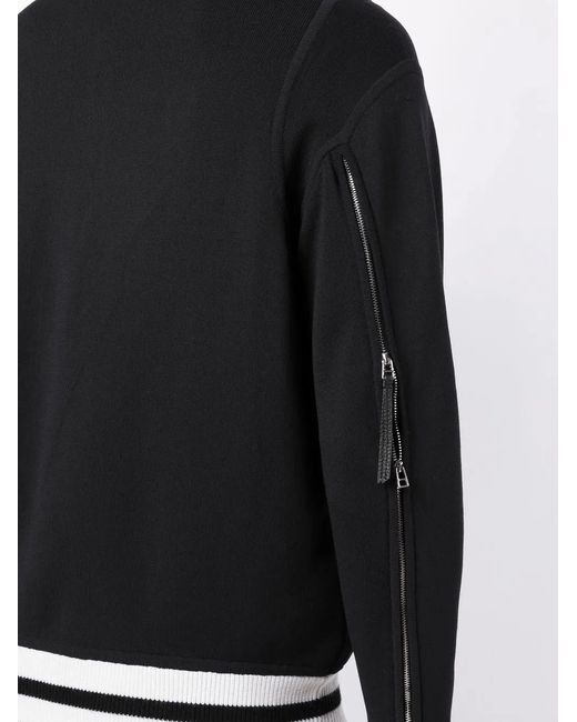 3.1 Phillip Lim Black Reversible Zip-Sleeve Varsity Jacket for men