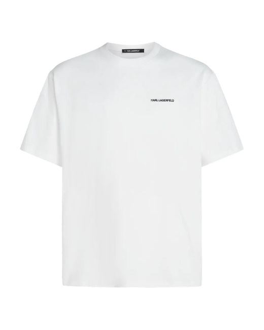 Karl Lagerfeld White Rue St-Guillaume Relaxed T-Shirt for men