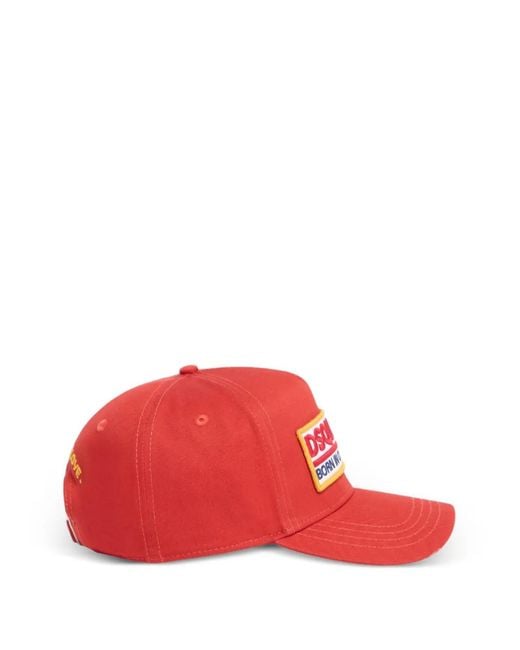 DSquared² Baseballkappe Mit Logo-Patch in Red für Herren