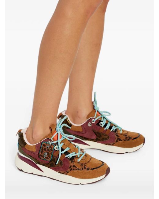 Kurt Geiger Brown Logo-Appliqué Sneakers