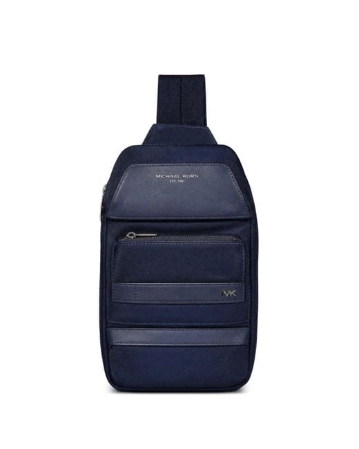 Piquadro Blue Logo-Detail Backpack for men