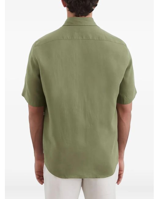Marc O' Polo Green Button-Down Short-Sleeves Shirt for men