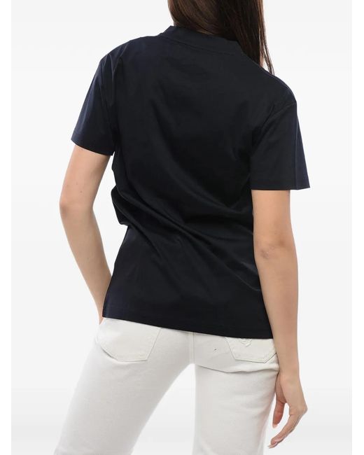 Viktor & Rolf Black Piercing-Detail Graphic-Print T-Shirt