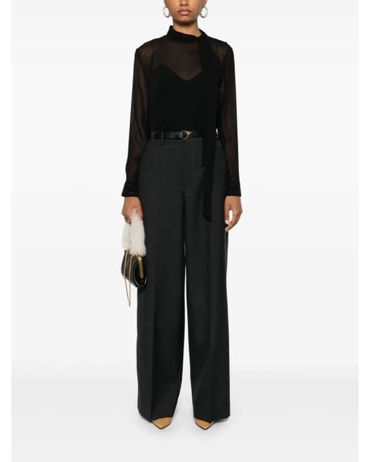 Gucci Black Silk Blouse