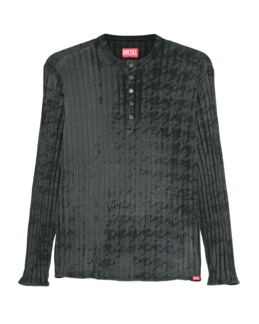 DIESEL Gray Long Sleeve Tops for men