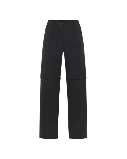 Jack Wolfskin Black Zip-Off Straight-Leg Trousers