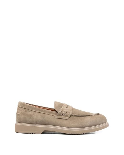 Nero Giardini White Penny Leather Loafers for men