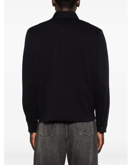 Heskimo Black Buttoned Patch-Pocket Jacket for men