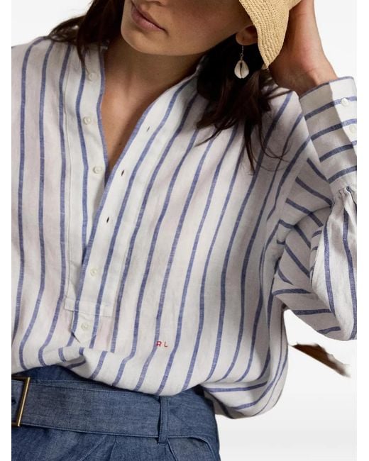 Polo Ralph Lauren White Sara Linen Shirt