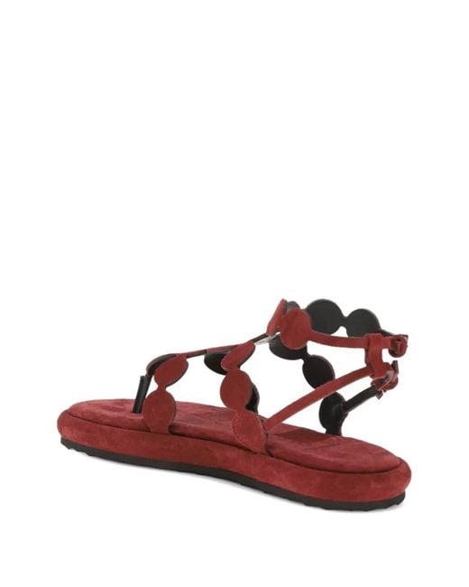 Pierre Hardy Red Flat Sandals
