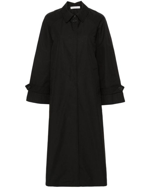 Mark Kenly Domino Tan Black Cotton Long Trench Coat