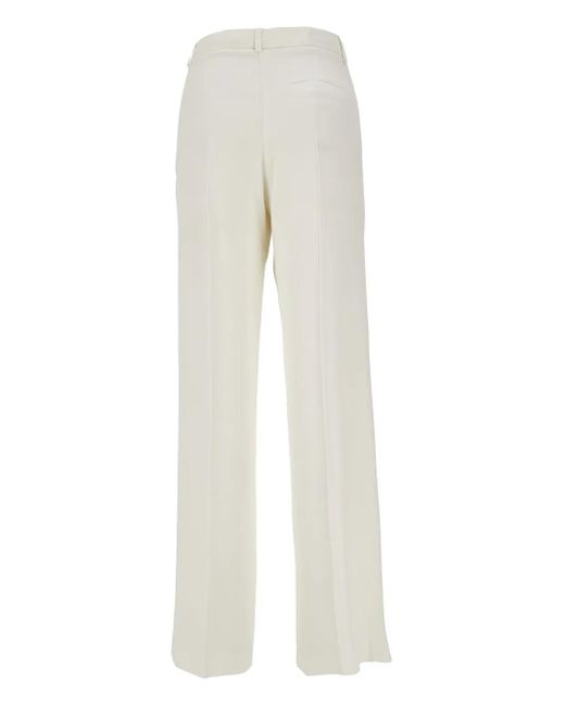 Des Phemmes White Dart-Detailing Tailored Trousers