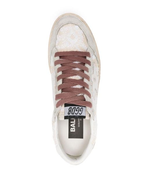 Golden Goose Deluxe Brand White Ball Star Embroidered-panels Sneakers