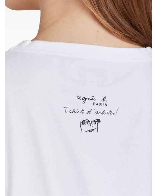 Agnes B. White X Bishop Brando Cotton T-shirt